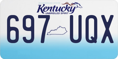 KY license plate 697UQX