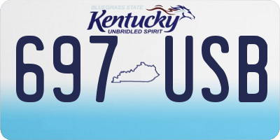 KY license plate 697USB