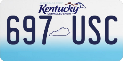 KY license plate 697USC