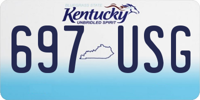 KY license plate 697USG