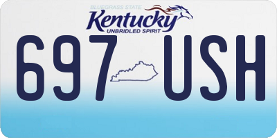 KY license plate 697USH