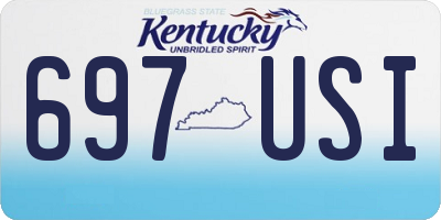 KY license plate 697USI