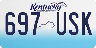 KY license plate 697USK
