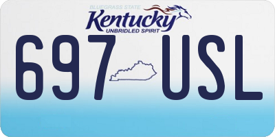 KY license plate 697USL