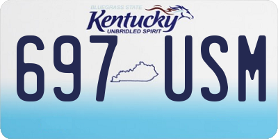 KY license plate 697USM