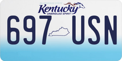 KY license plate 697USN