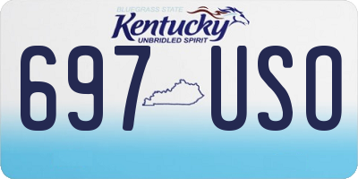 KY license plate 697USO