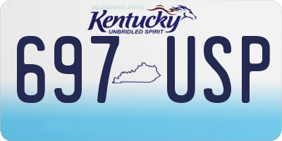KY license plate 697USP