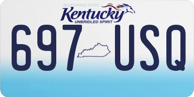 KY license plate 697USQ