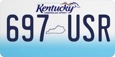 KY license plate 697USR