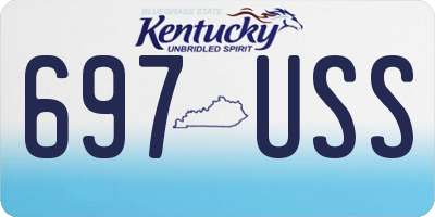 KY license plate 697USS