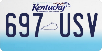 KY license plate 697USV