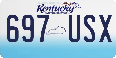 KY license plate 697USX