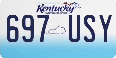KY license plate 697USY