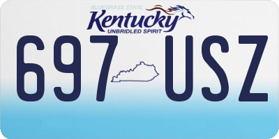 KY license plate 697USZ