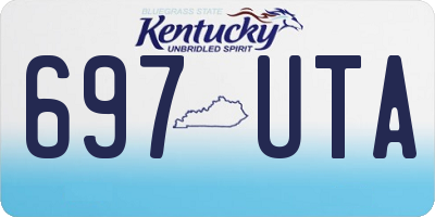 KY license plate 697UTA