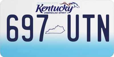 KY license plate 697UTN