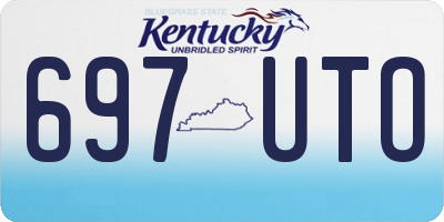 KY license plate 697UTO