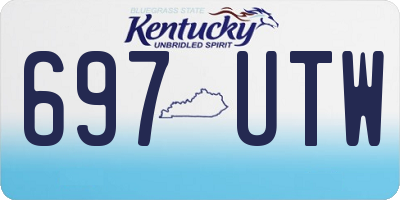 KY license plate 697UTW