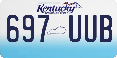 KY license plate 697UUB