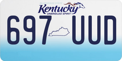 KY license plate 697UUD