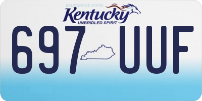 KY license plate 697UUF