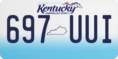 KY license plate 697UUI