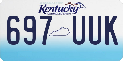 KY license plate 697UUK