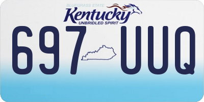 KY license plate 697UUQ