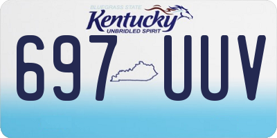 KY license plate 697UUV