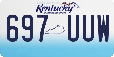 KY license plate 697UUW