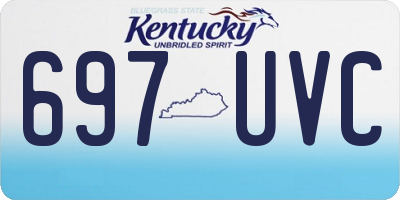KY license plate 697UVC