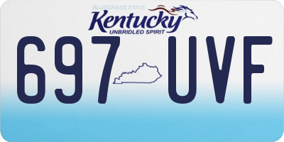 KY license plate 697UVF