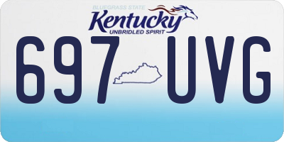 KY license plate 697UVG