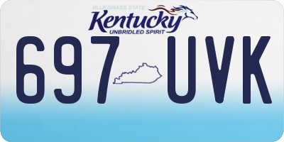 KY license plate 697UVK
