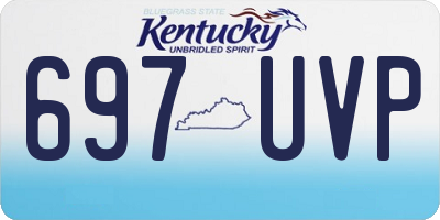 KY license plate 697UVP