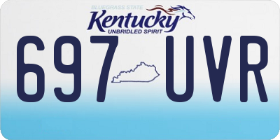 KY license plate 697UVR