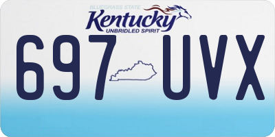 KY license plate 697UVX