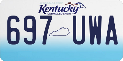 KY license plate 697UWA
