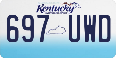 KY license plate 697UWD