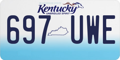 KY license plate 697UWE