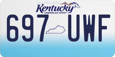 KY license plate 697UWF