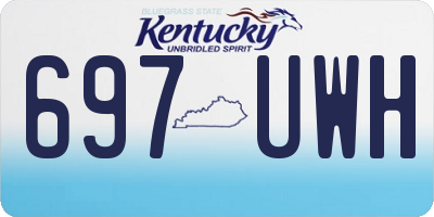 KY license plate 697UWH
