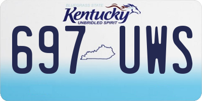 KY license plate 697UWS