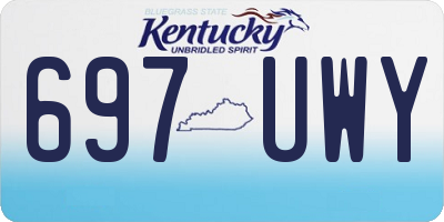 KY license plate 697UWY