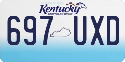 KY license plate 697UXD