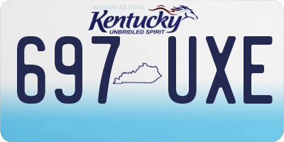 KY license plate 697UXE