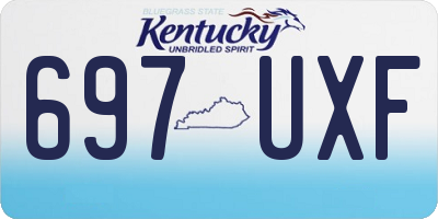 KY license plate 697UXF