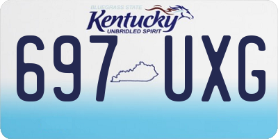 KY license plate 697UXG