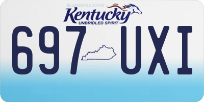 KY license plate 697UXI